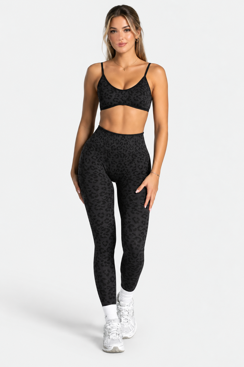 GYMBABE LEOPARD SEAMLESS SET