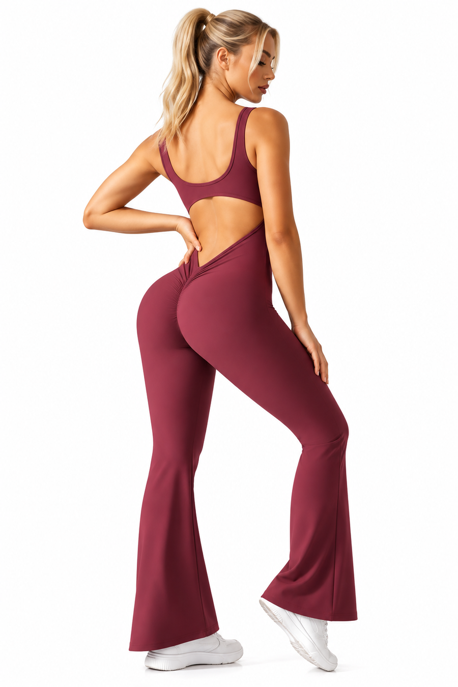 GYMBABE Sculpt Flare Jumpsuit