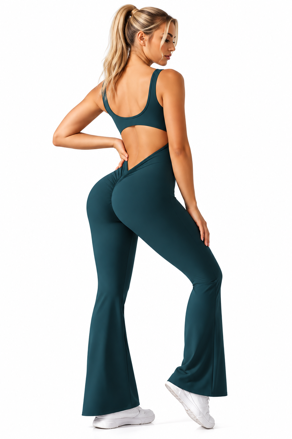 GYMBABE Sculpt Flare Jumpsuit