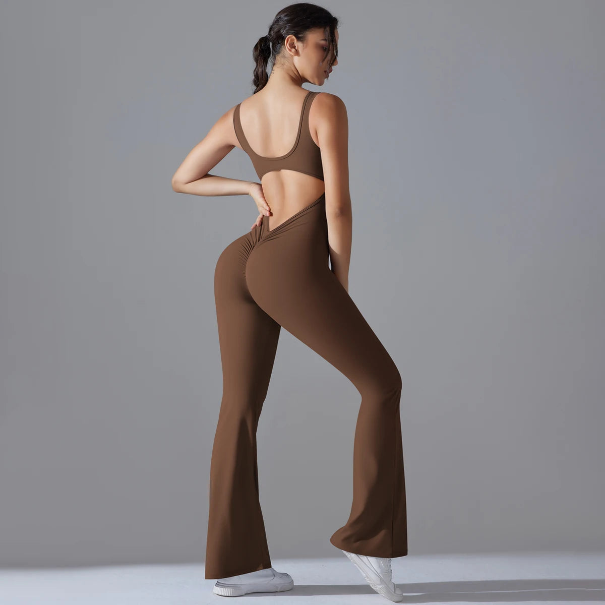 GYMBABE Sculpt Flare Jumpsuit