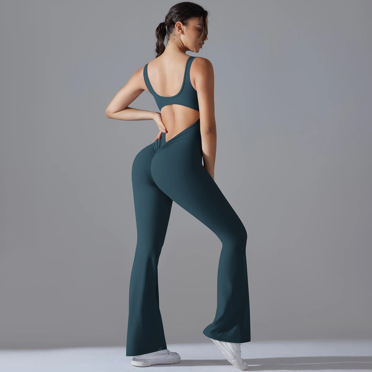 GYMBABE Sculpt Flare Jumpsuit