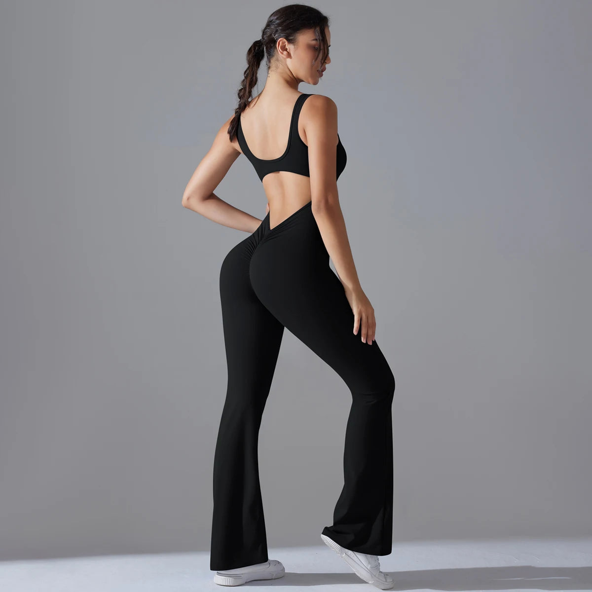 GYMBABE Sculpt Flare Jumpsuit