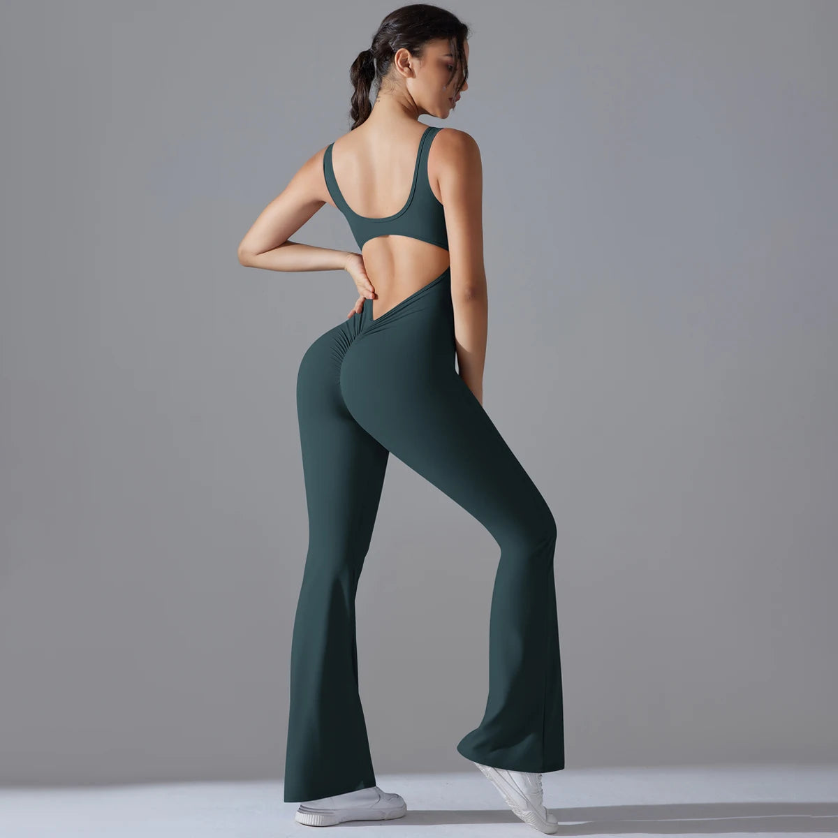 GYMBABE Sculpt Flare Jumpsuit