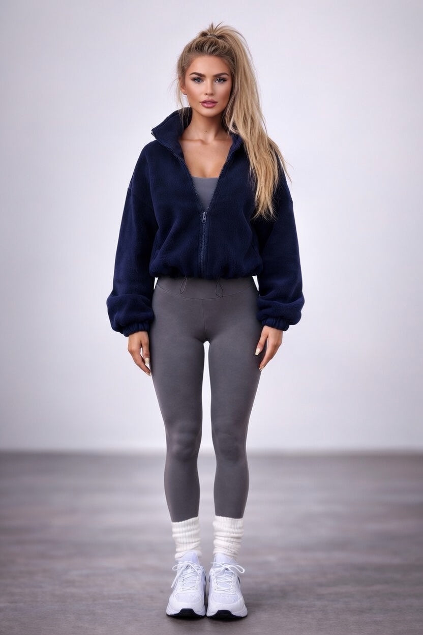 GYMBABE Fleece Zip Jacket