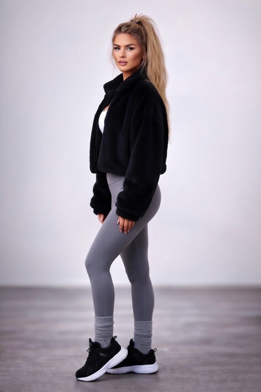 GYMBABE Fleece Zip Jacket